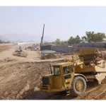 Preparing construction on desert