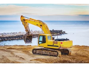 Excavating near beach